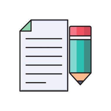 vektör çizgisi düz simgesi oluştur