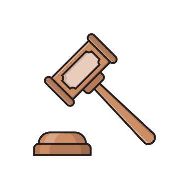 yasal vektör çizgisi düz simgesi