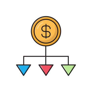 ağ vektör çizgisi düz simgesi