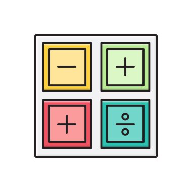 muhasebe vektör çizgisi düz simgesi