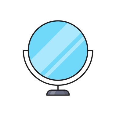 makyaj vektör çizgisi düz simgesi