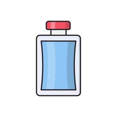 Parfüm vektör çizgisi düz simgesi