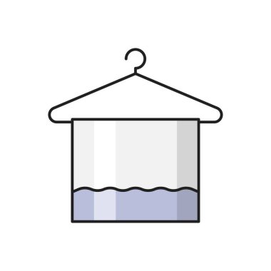 askı vektör çizgisi düz simgesi