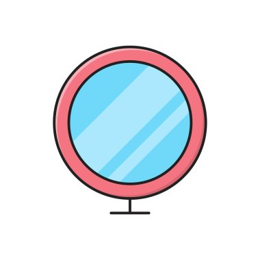 makyaj vektör çizgisi düz simgesi