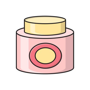 kozmetik vektör çizgisi düz simgesi