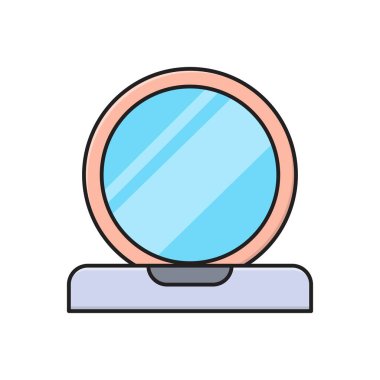 makyaj vektör çizgisi düz simgesi