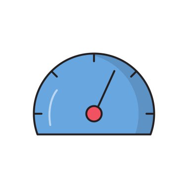 hız vektör çizgisi düz simgesi