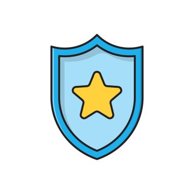 Kalkan vektör çizgisi simgesi