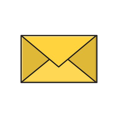 e-posta vektör çizgisi düz simgesi