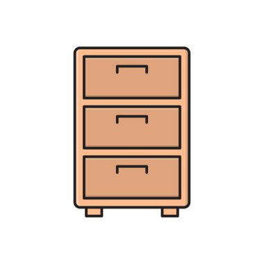 kabine vektör çizgisi düz simgesi