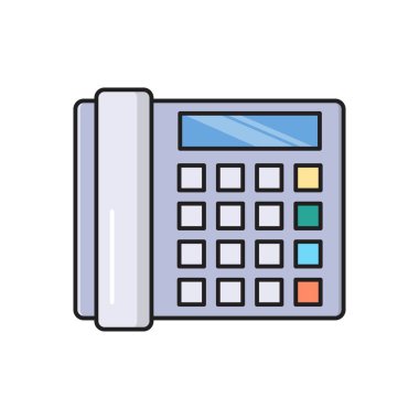 telefon vektör çizgisi düz simgesi