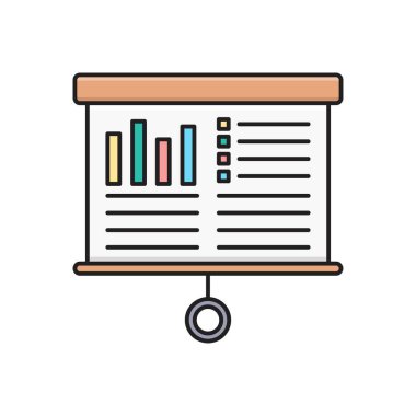 grafik vektör çizgisi düz simgesi