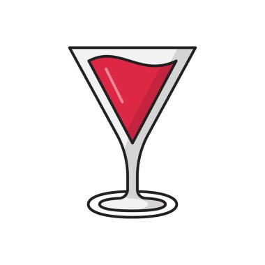 içecek vektör çizgisi düz simgesi