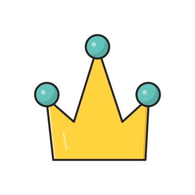 parti vektör çizgisi düz simgesi