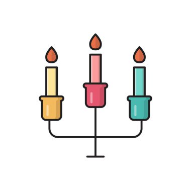 Mumlar vektör çizgisi düz simgesi