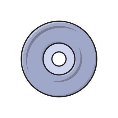 DVD vektör çizgisi düz simgesi