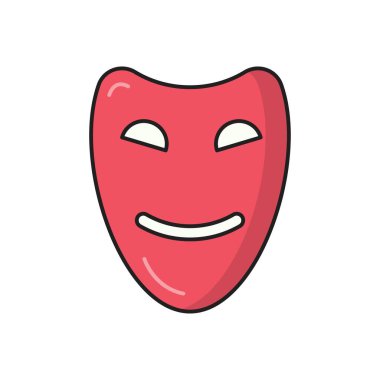 karnaval vektör çizgisi düz simgesi