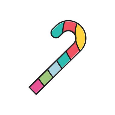 toffee vektör çizgisi düz simgesi