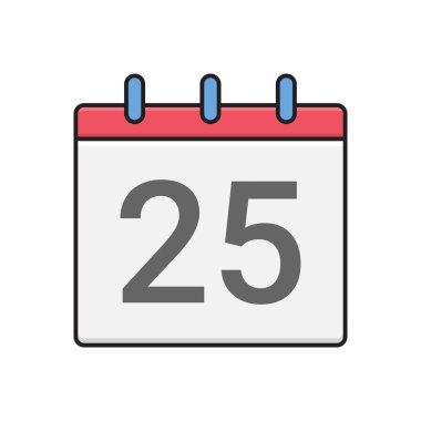 Noel vektör çizgisi düz simgesi