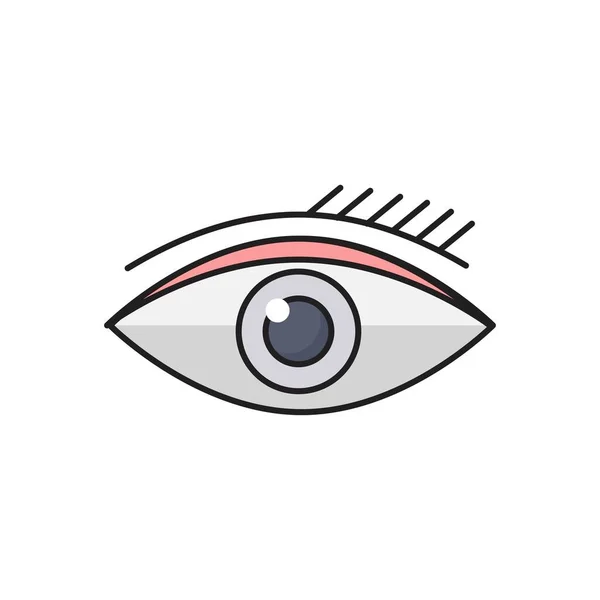 Augenbrauen Vektorlinie Flaches Symbol — Stockvektor