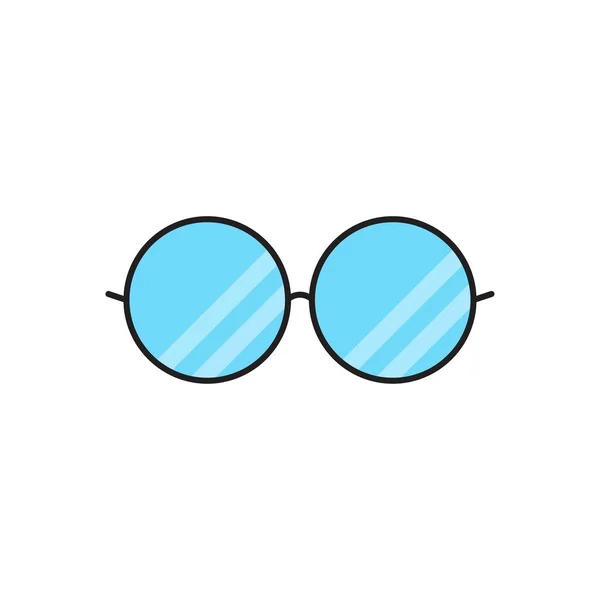 Glasögon Vektor Linje Platt Ikon — Stock vektor