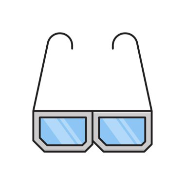 gözlük vektör çizgisi düz simgesini