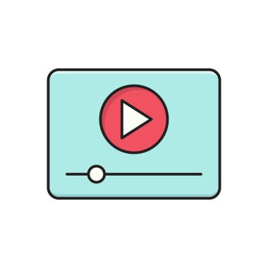 oyuncu vektör çizgisi düz simgesi