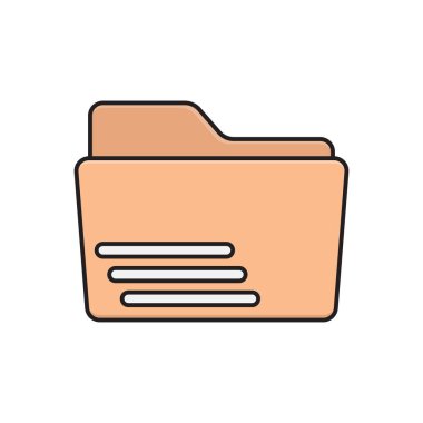 Dizin vektör çizgisi düz simgesi