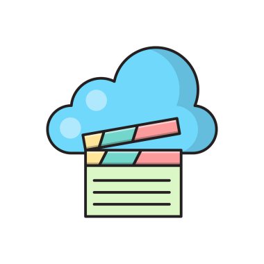 Klaket vektör çizgisi düz simgesi