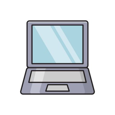 dizüstü bilgisayar vektör çizgisi düz simgesi