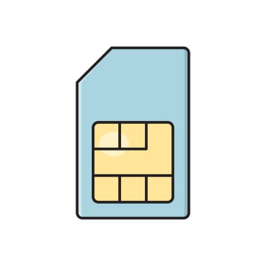 çip vektör çizgisi düz simgesi