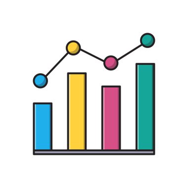 grafik vektör çizgisi düz simgesi