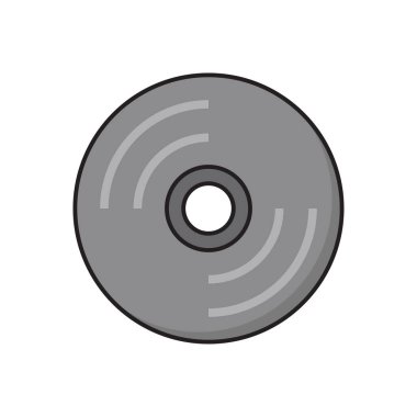 DVD vektör çizgisi düz simgesi