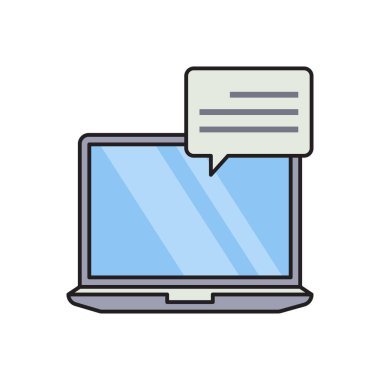 Uyarı vektör çizgisi düz simgesi