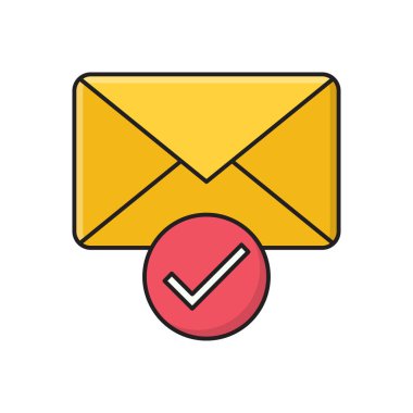 e-posta vektör çizgisi düz simgesi