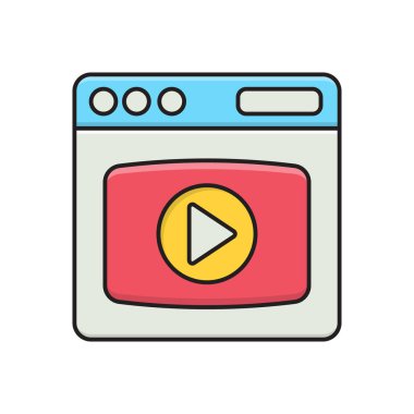 ad vektör çizgisi düz simgesi