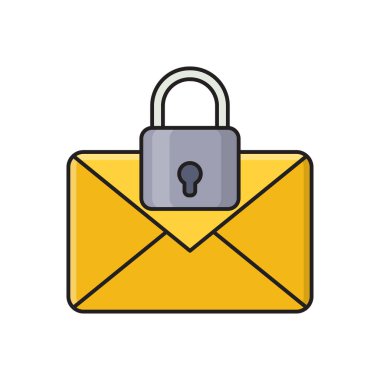 Güvenli vektör çizgisi simgesi