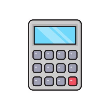 muhasebe vektör çizgisi düz simgesi