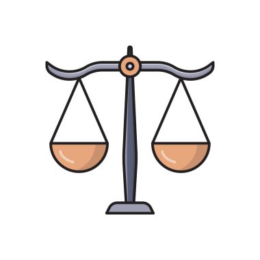 vektör çizgi düz simgesini dengele