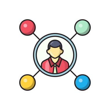 paylaşım vektör çizgisi düz simgesi