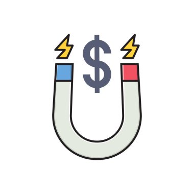 pazarlama vektör çizgisi düz simgesi