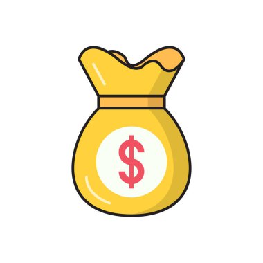 torba vektörü düz çizgi simgesi