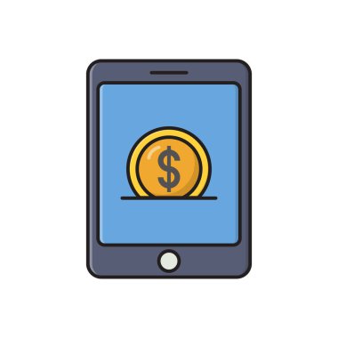 çevrimiçi vektör düz çizgi simgesi