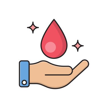 sıvı vektör düz çizgi simgesi