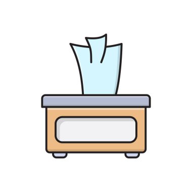 kutu vektörü düz çizgi simgesi