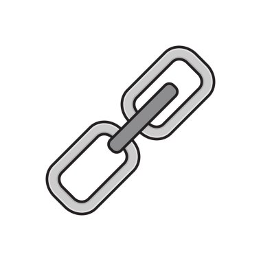 bağlantı vektörü düz çizgi simgesi