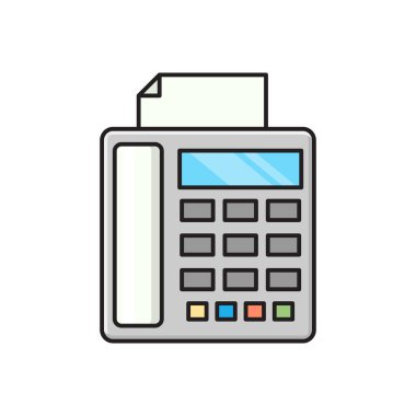 telefon vektörü düz çizgi simgesi