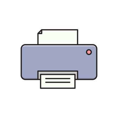 faks vektörü düz çizgi simgesi