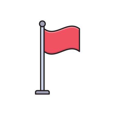 Sallanan vektör düz çizgi simgesi