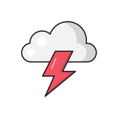 bulut vektörü düz çizgi simgesi